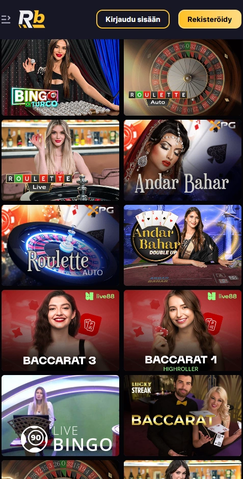 roibets mobile games page